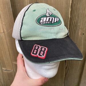 Vintage 90s NASCAR Hat Dale jr. AMP Energy